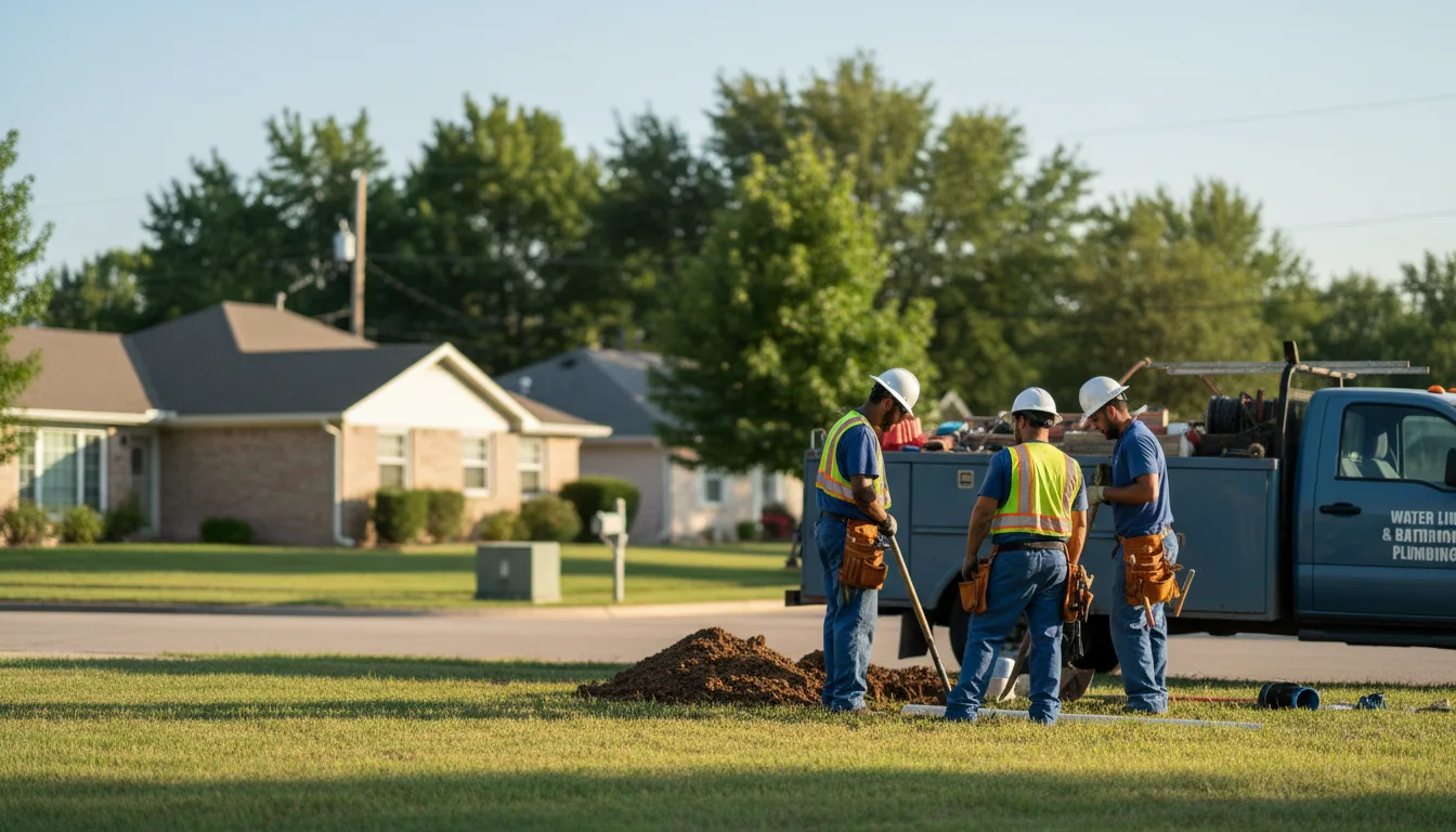 Residential water line and bathroom plumbing service in West Mansfield, OH